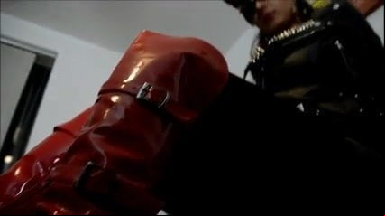 Chinese femdom handjob footjob cumshot twice